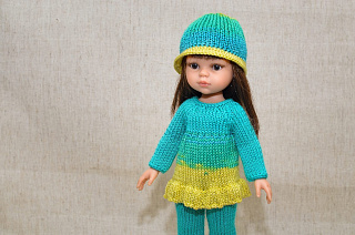 Костюм голубой Handmade для кукол Paola Reina, 32 см Paola Reina HM-EK-24 #Tiptovara#